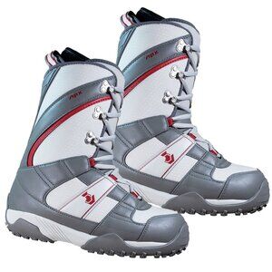 $275 Northwave Freedom APX Women 8.5 Snowboard Boots New grey red snow board